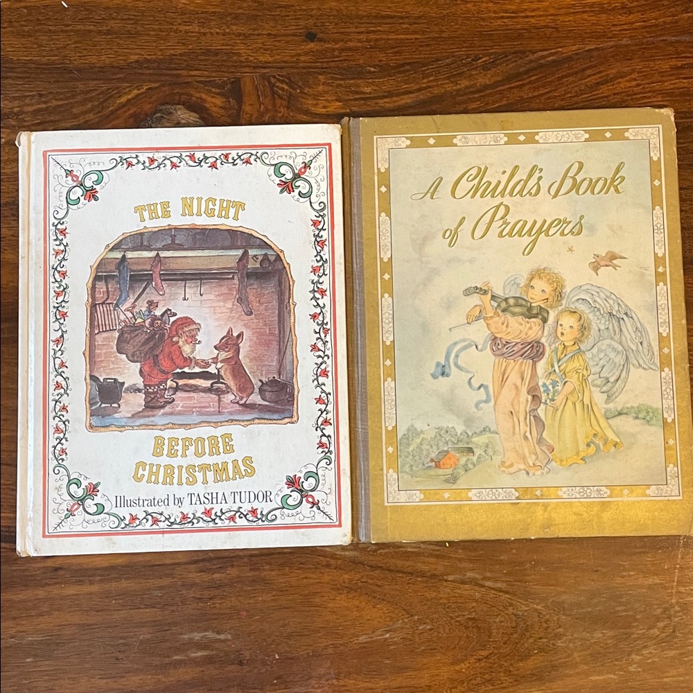 Set 2 books : Night Before Christmas Tasha Tudor + Child’s Book of Prayers Masha